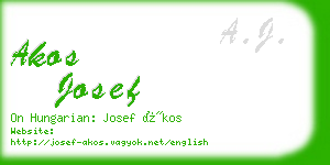 akos josef business card